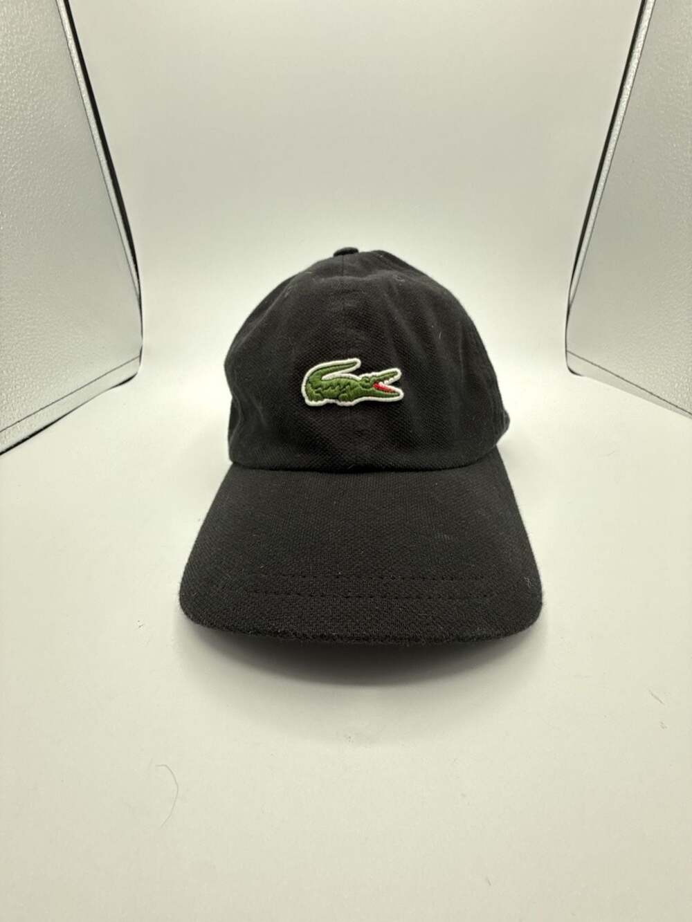 Lacoste Black Cotton Embroidered Logo Baseball Cap
